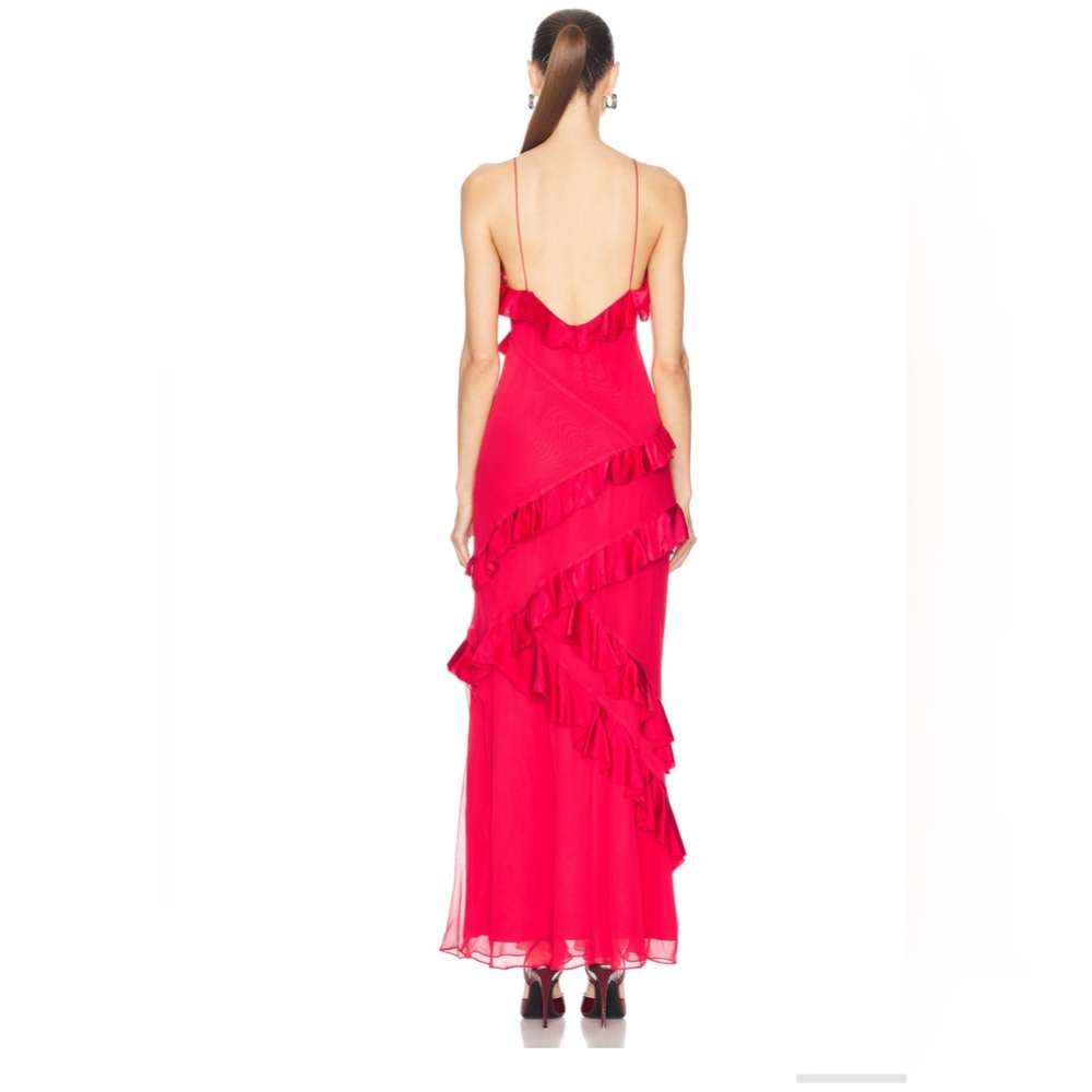 LoveShackFancy Red Ruffle Dress - Picture 5 of 13